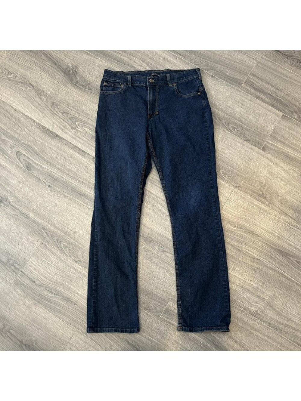Origin Delta 68 Jeans Mens 34x31 Blue Dark Wash Straight Denim Made In USA
